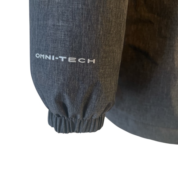 Columbia Omni-Tech Gray Womens Small Waterproof Jacket Attached Hood - Picture 3 of 4